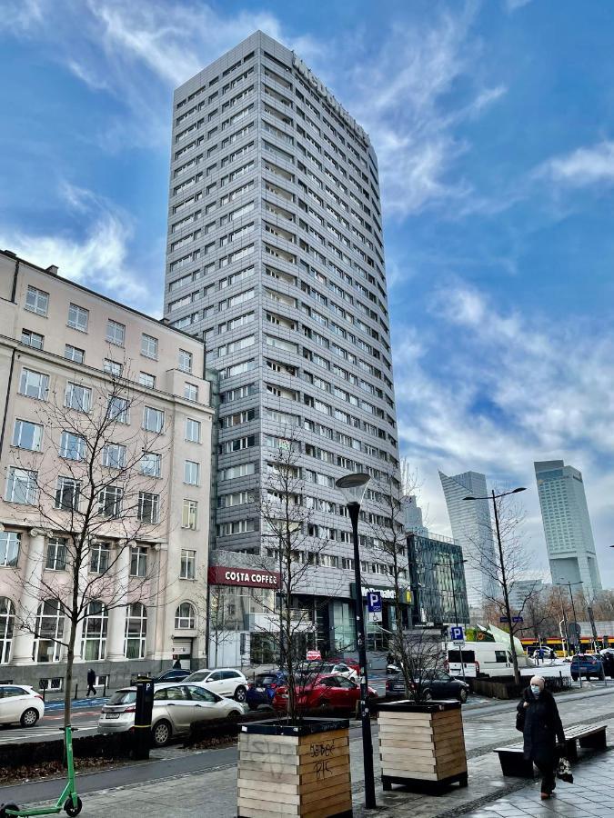Super Apartament Blue Scisle Centrum Dwie Linie Metra Netflix Wifi 300 Mbs Panorama Miasta วอร์ซอ ภายนอก รูปภาพ