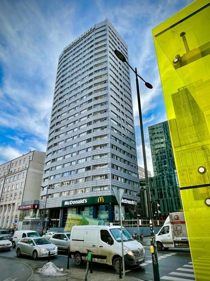 Super Apartament Blue Scisle Centrum Dwie Linie Metra Netflix Wifi 300 Mbs Panorama Miasta วอร์ซอ ภายนอก รูปภาพ