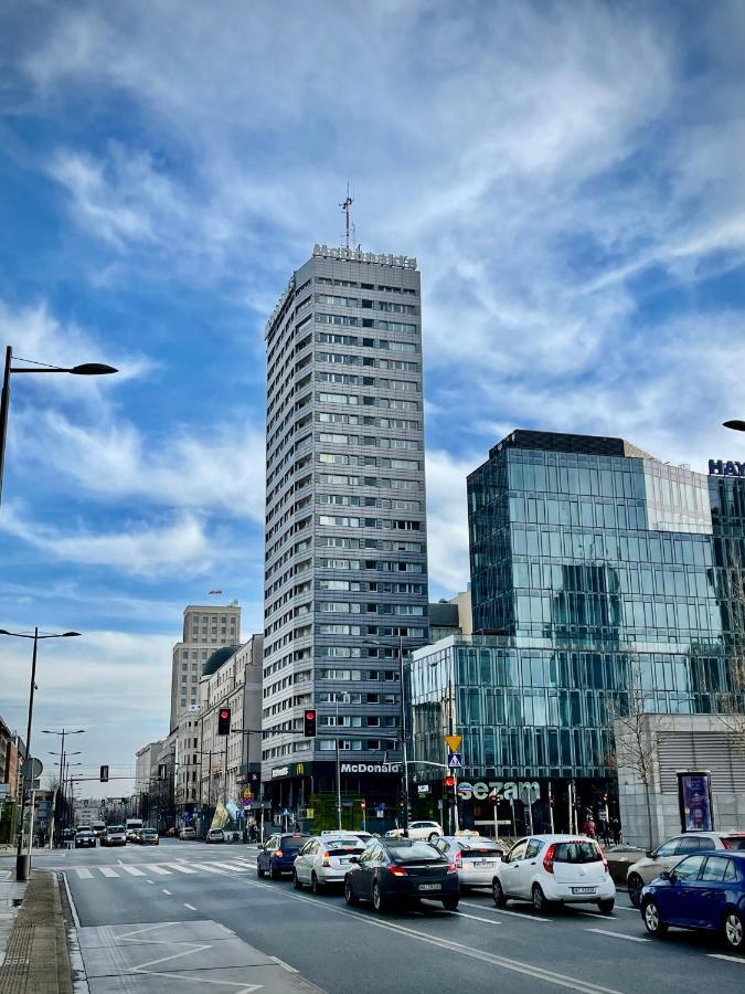 Super Apartament Blue Scisle Centrum Dwie Linie Metra Netflix Wifi 300 Mbs Panorama Miasta วอร์ซอ ภายนอก รูปภาพ