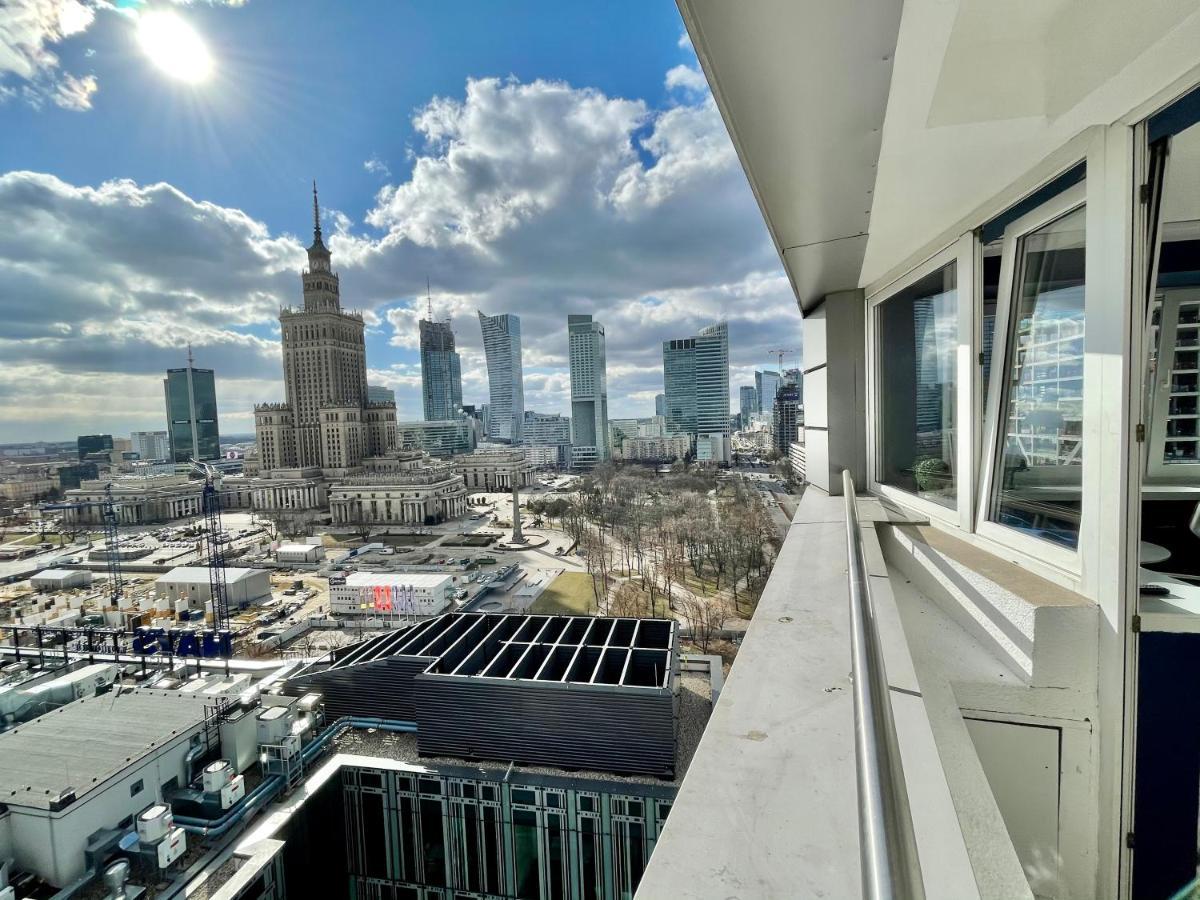 Super Apartament Blue Scisle Centrum Dwie Linie Metra Netflix Wifi 300 Mbs Panorama Miasta วอร์ซอ ภายนอก รูปภาพ