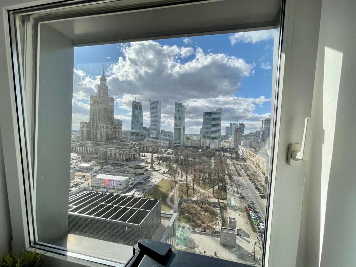 Super Apartament Blue Scisle Centrum Dwie Linie Metra Netflix Wifi 300 Mbs Panorama Miasta วอร์ซอ ภายนอก รูปภาพ